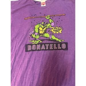 HOMAGE TMNT Donatello "Pizza Time" Graphic T-Shirt - Purple - Size Large